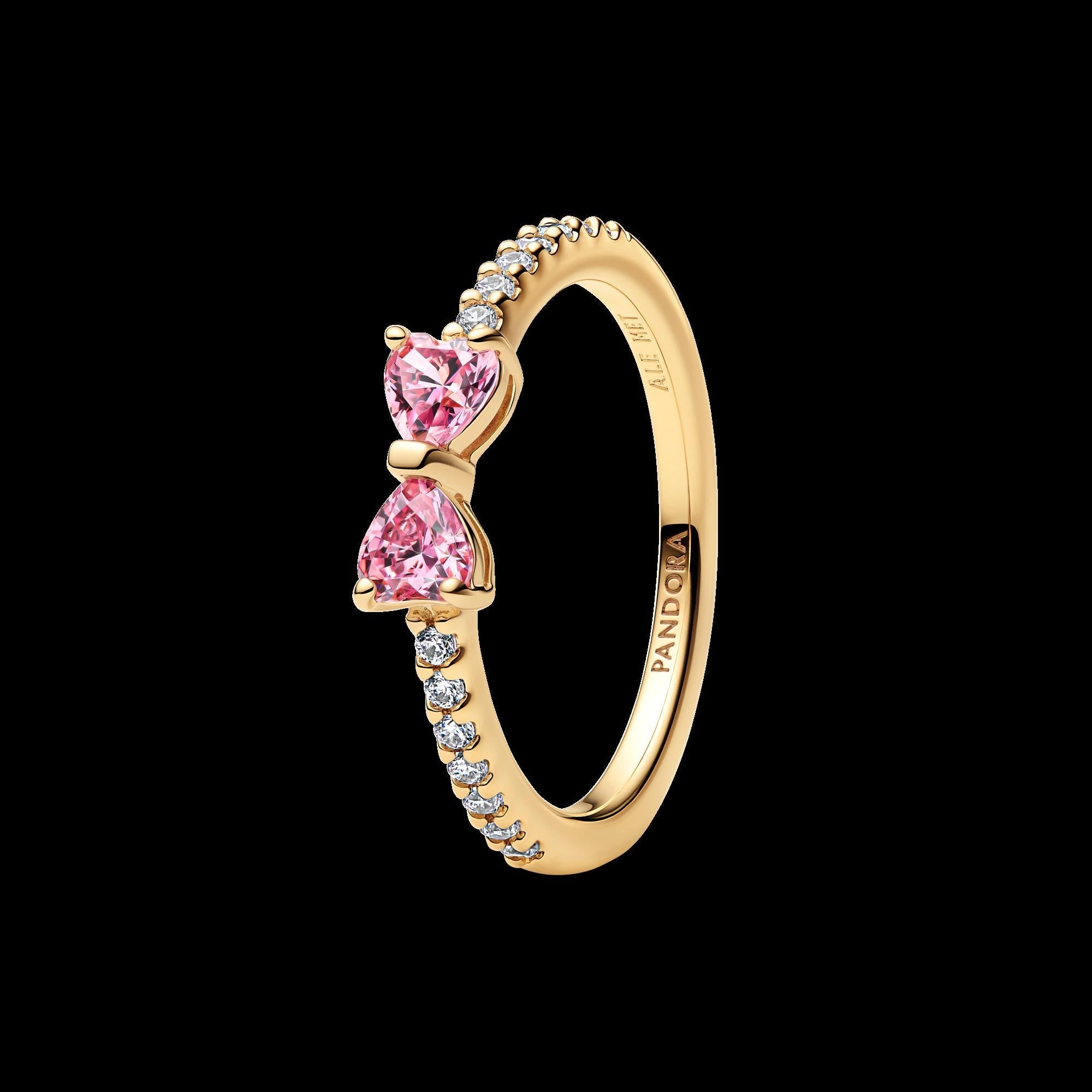 Elevated Pink Heart Ring