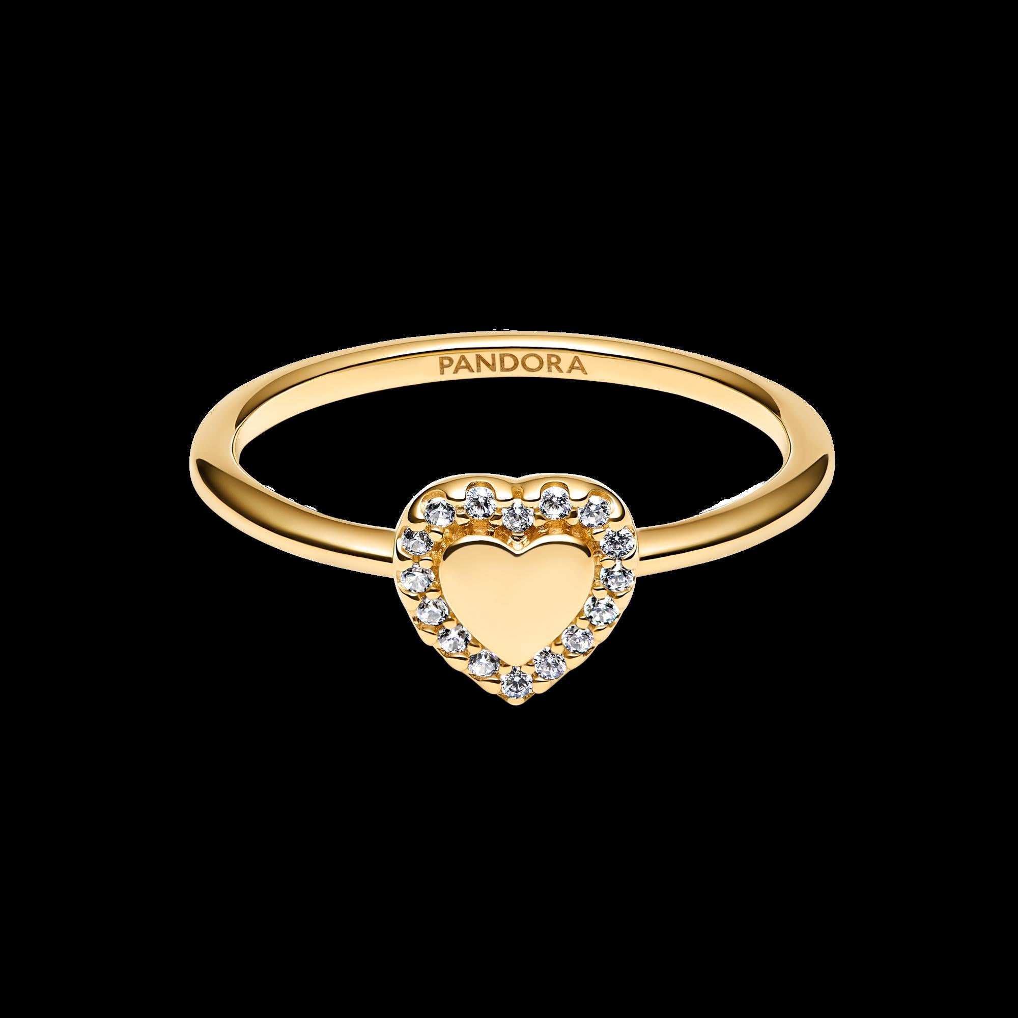 Engravable Heart Halo Ring