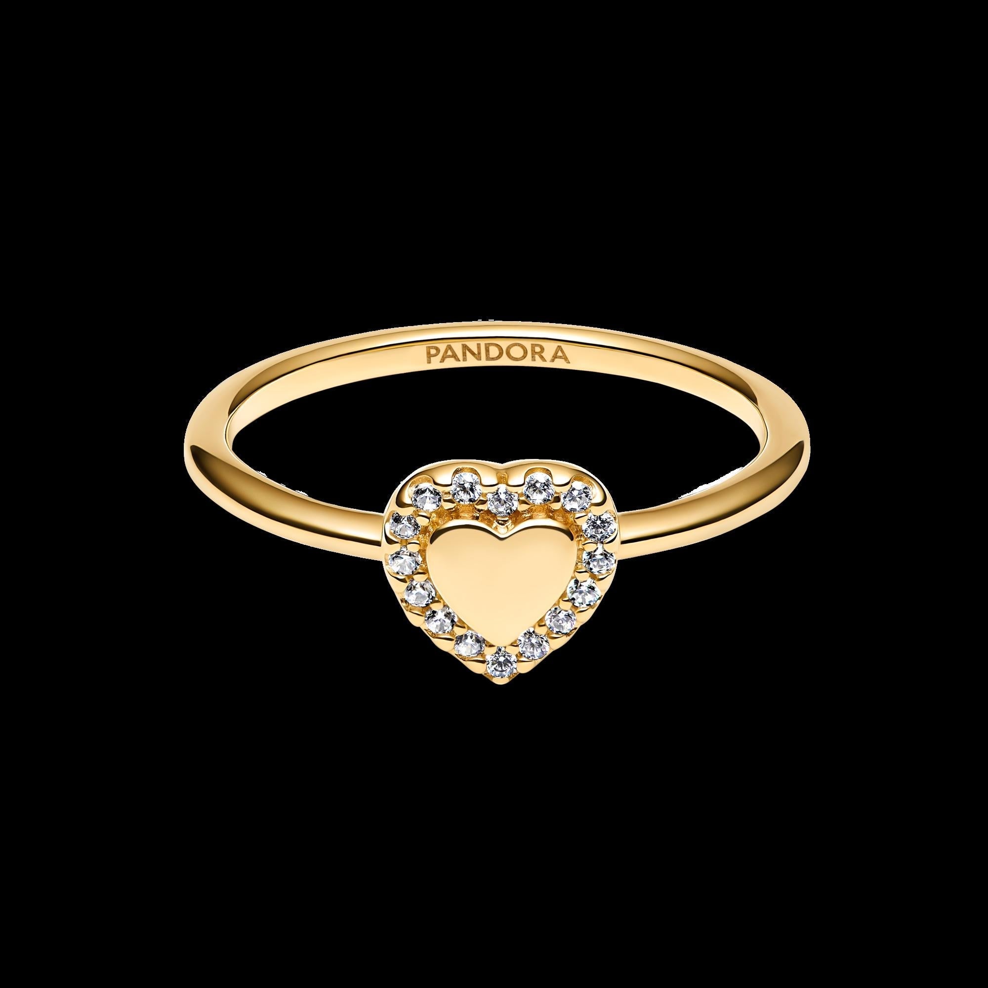 Engravable Heart Halo Ring