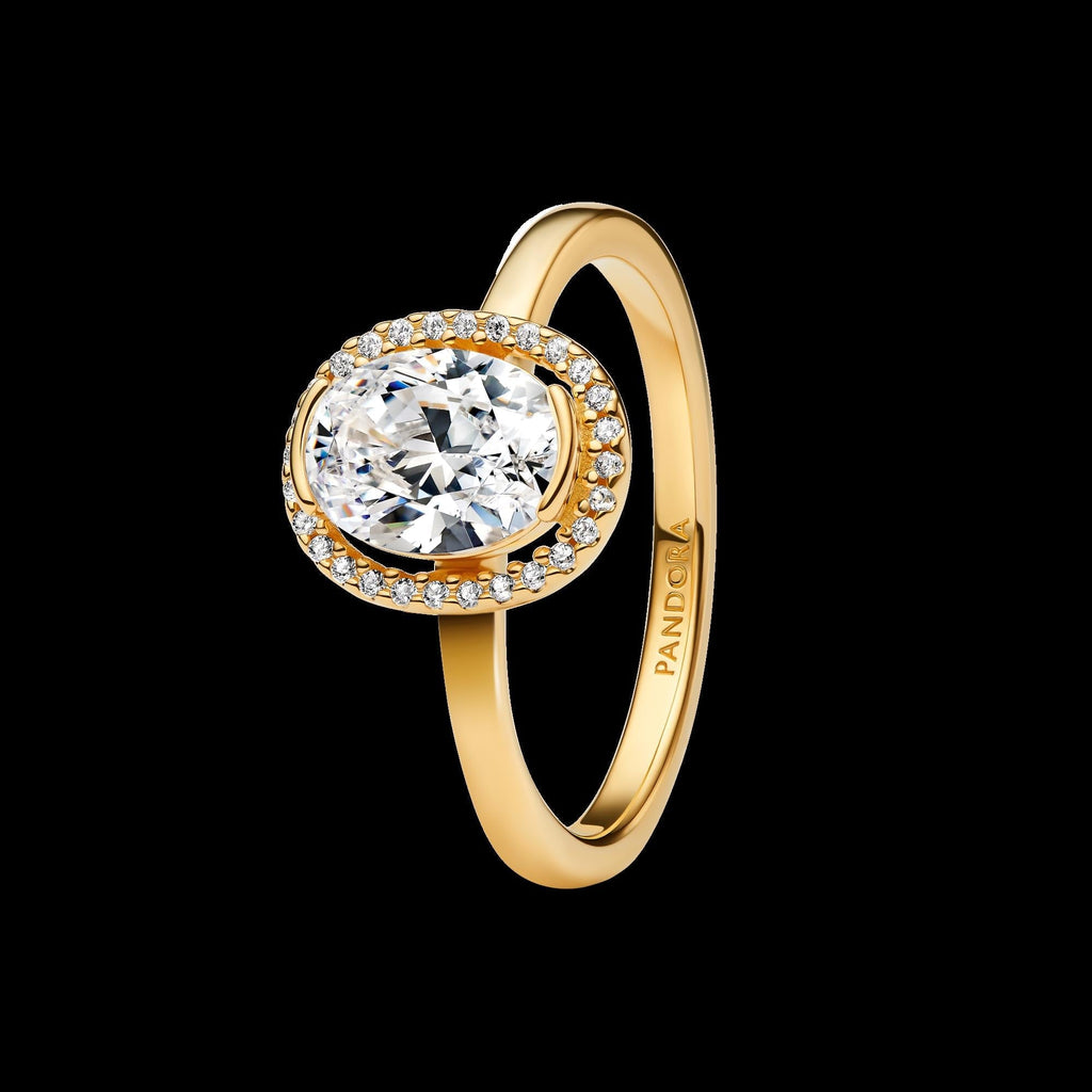 Engravable Heart Halo Ring