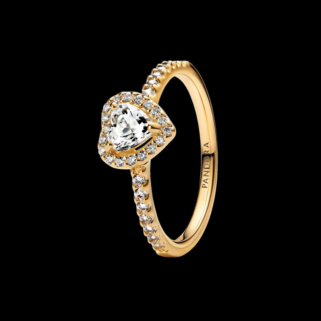 Engravable Heart Halo Ring