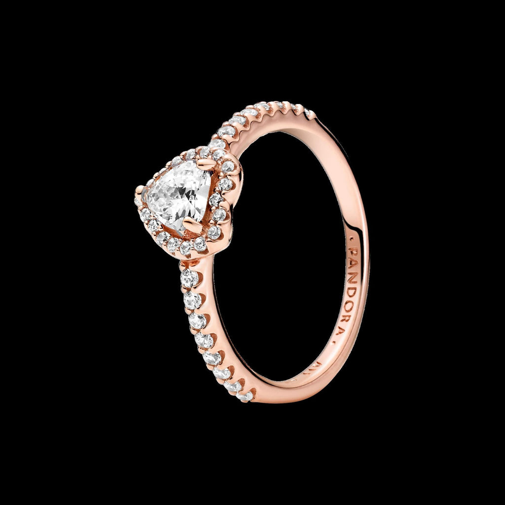 Sparkling Elevated Heart Ring