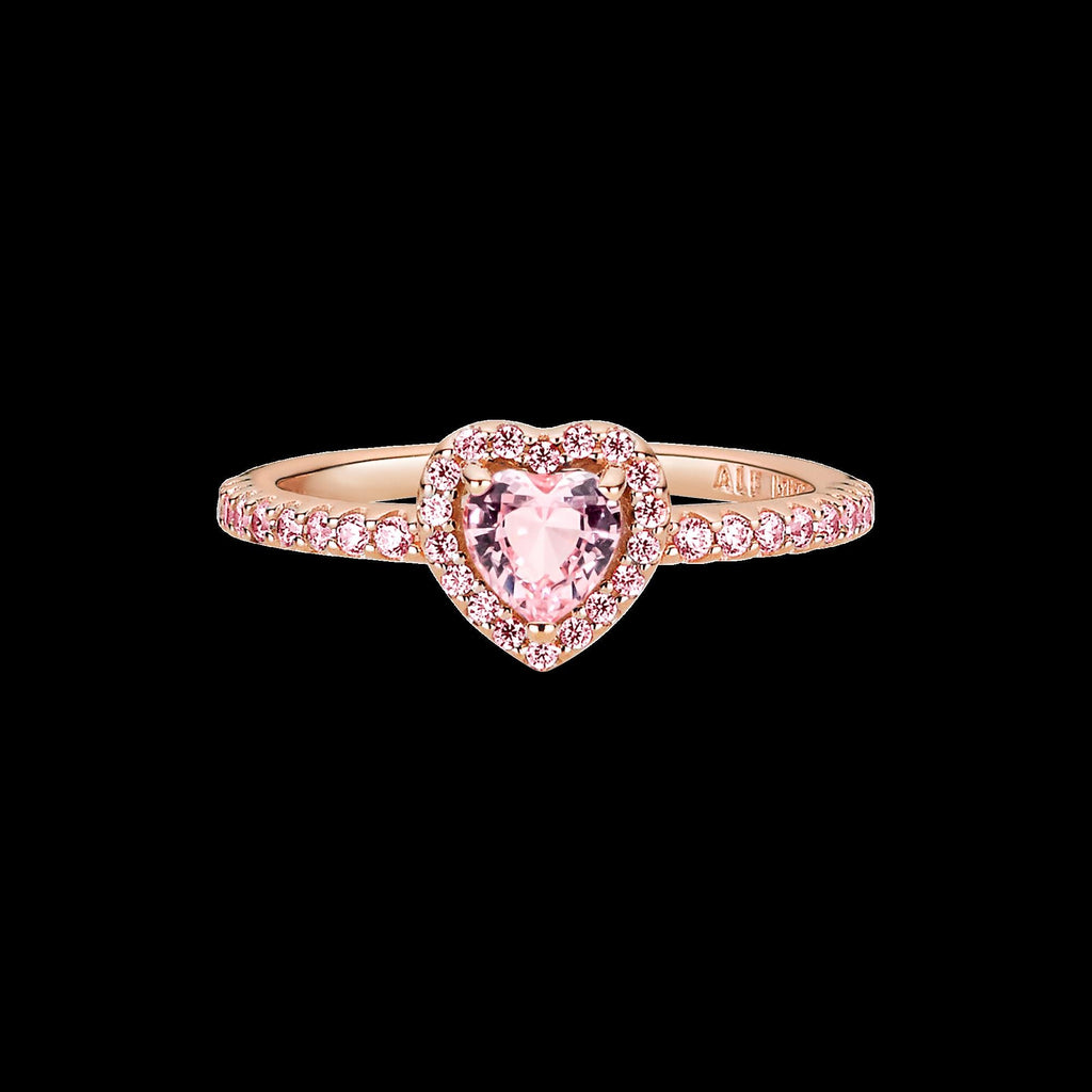 Sparkling Elevated Heart Ring