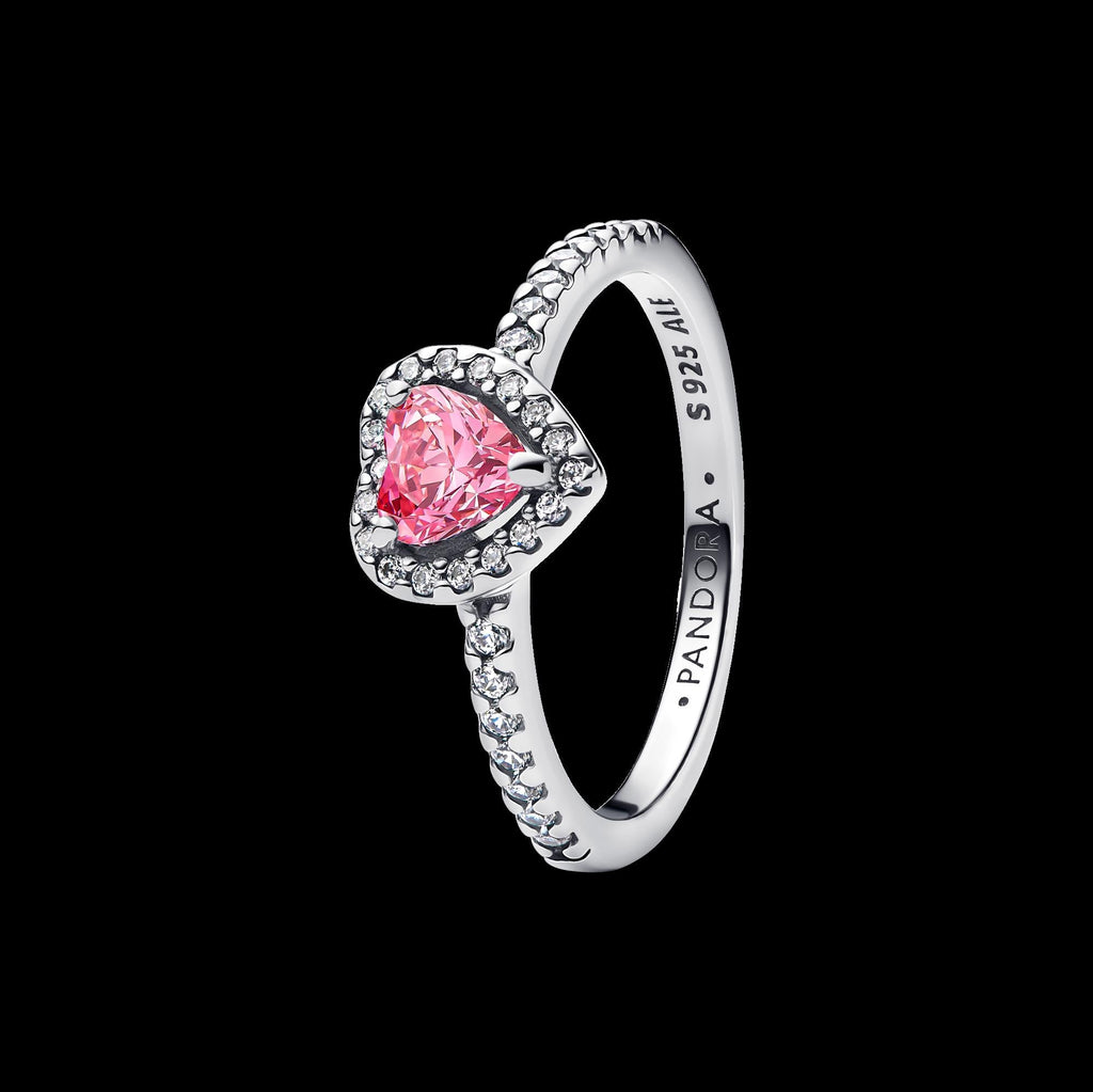 Elevated Pink Heart Stud Earrings
