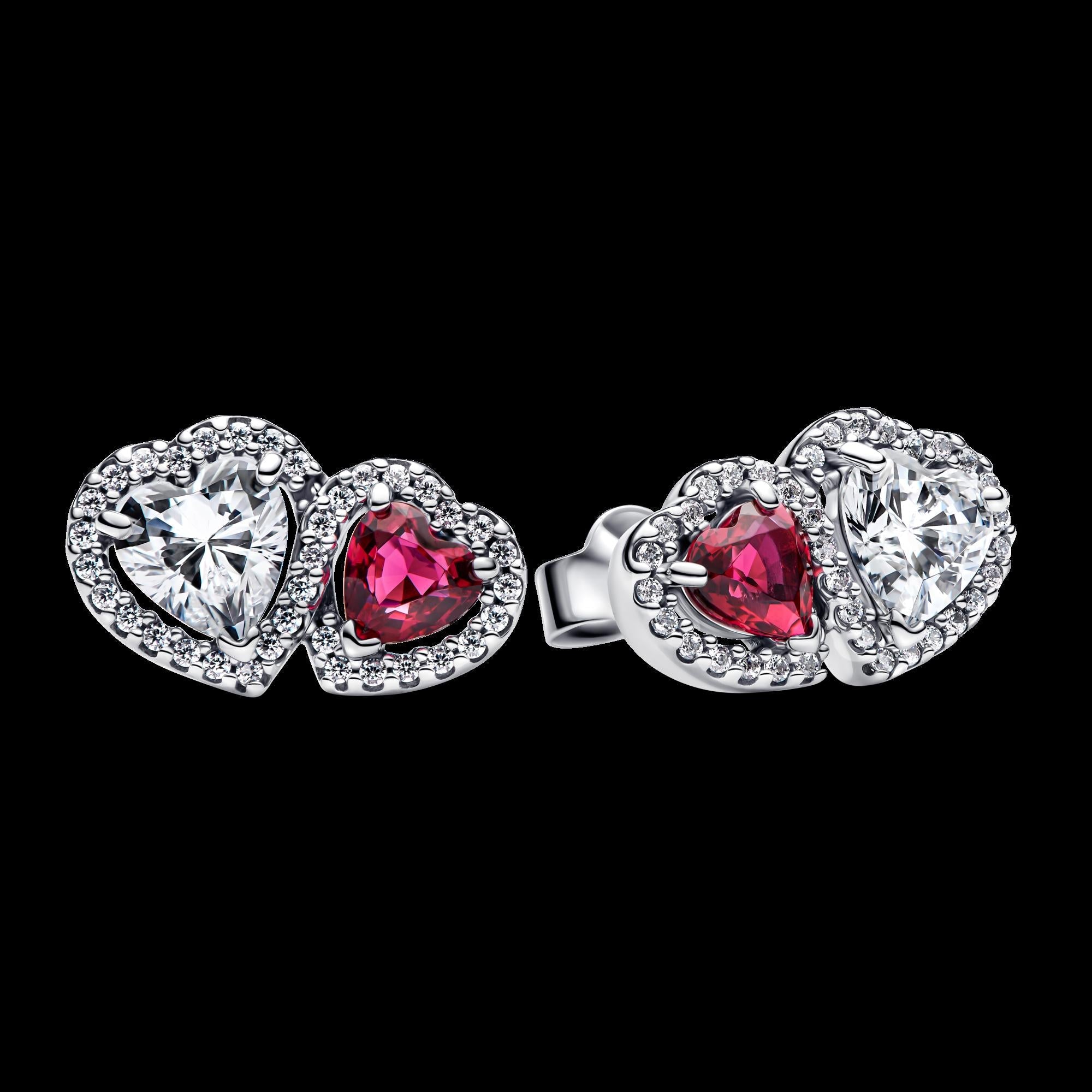Elevated Heart Stud Earrings