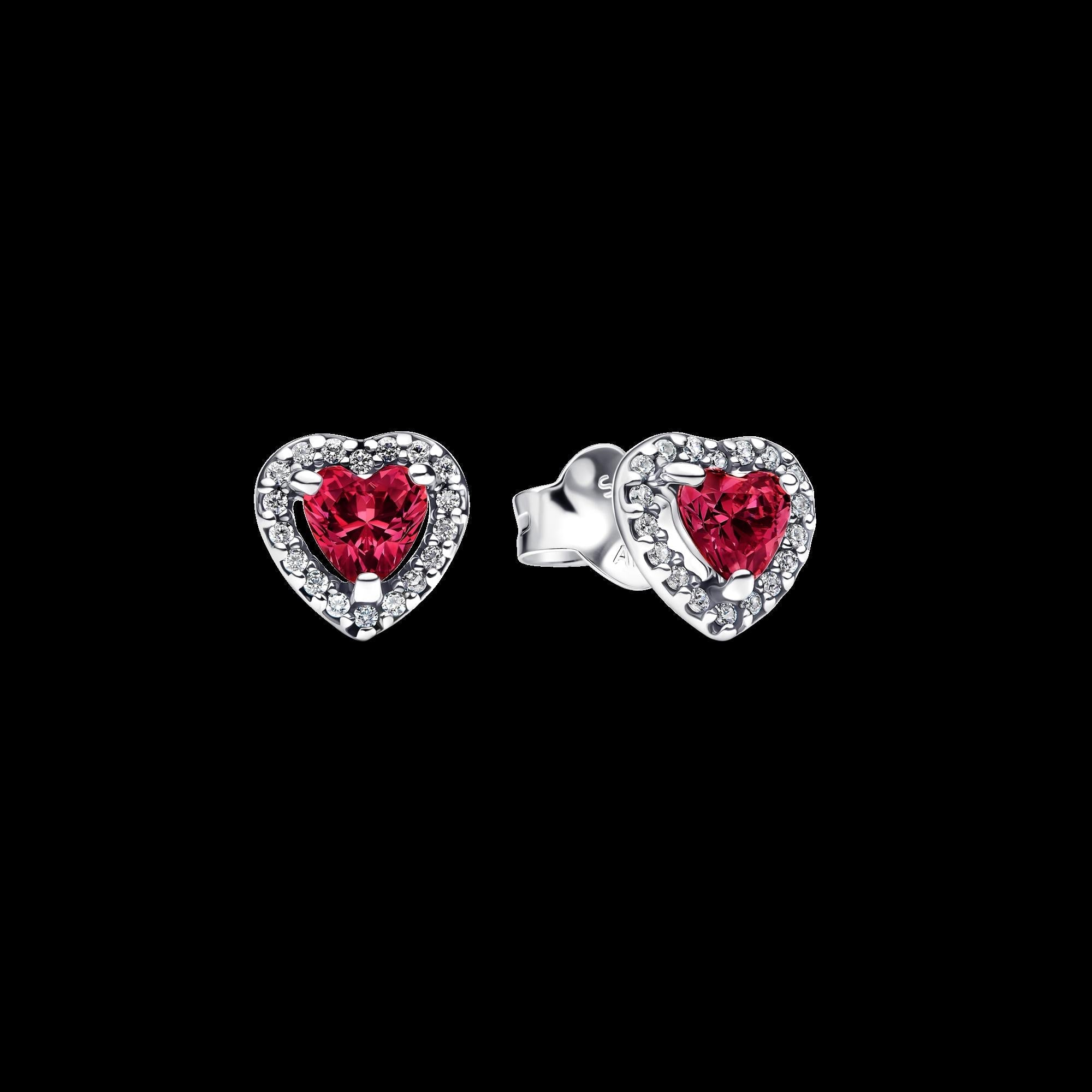 Elevated Heart Stud Earrings