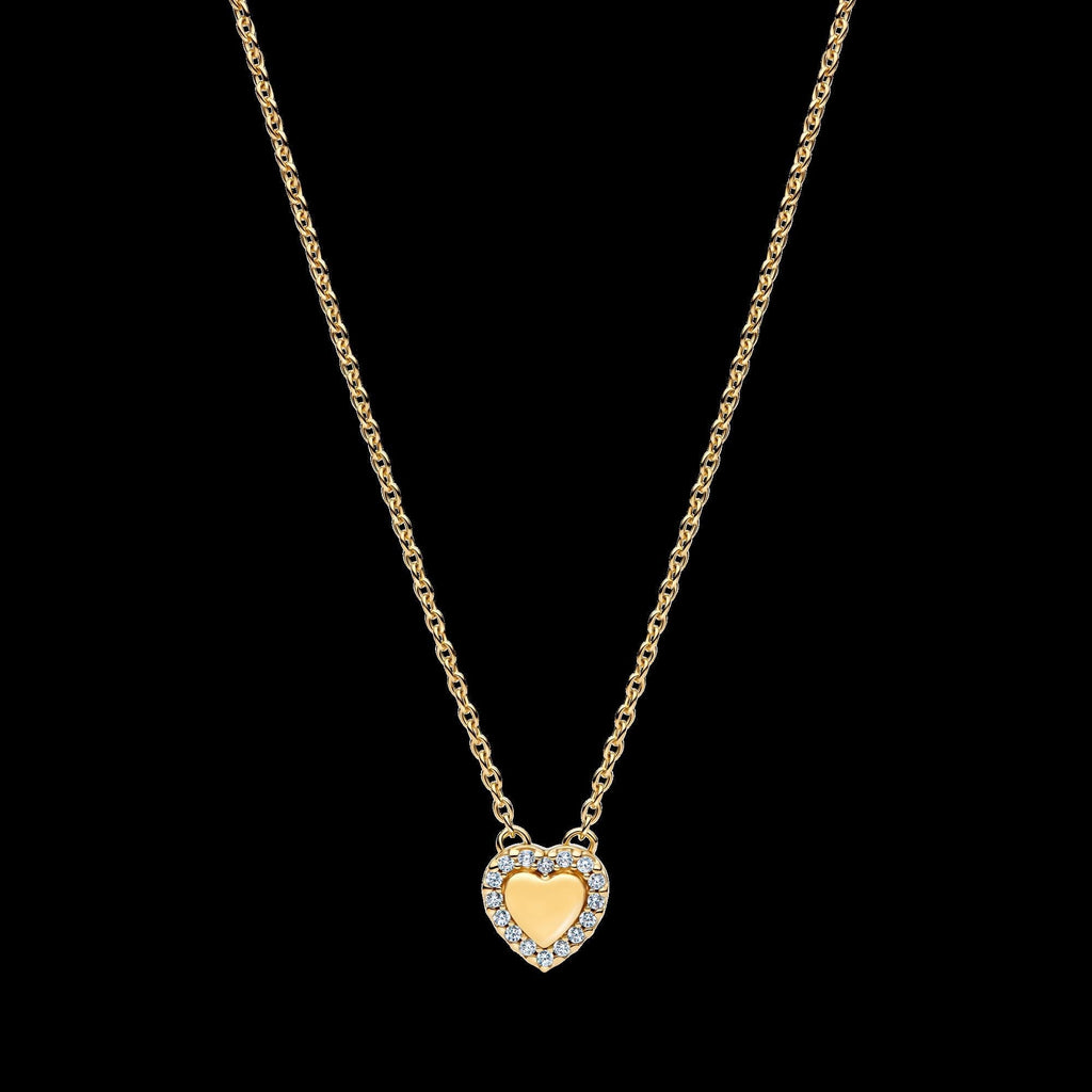 Engravable Heart Halo Ring