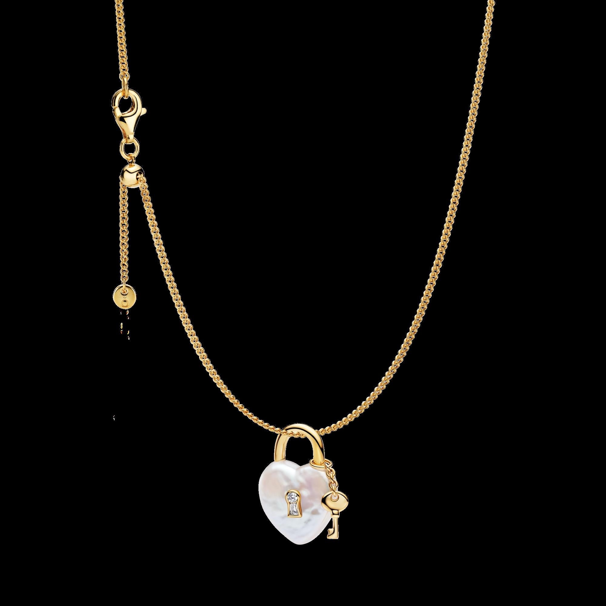 Treated Freshwater Cultured Baroque Pearl Padlock Dangle Charm