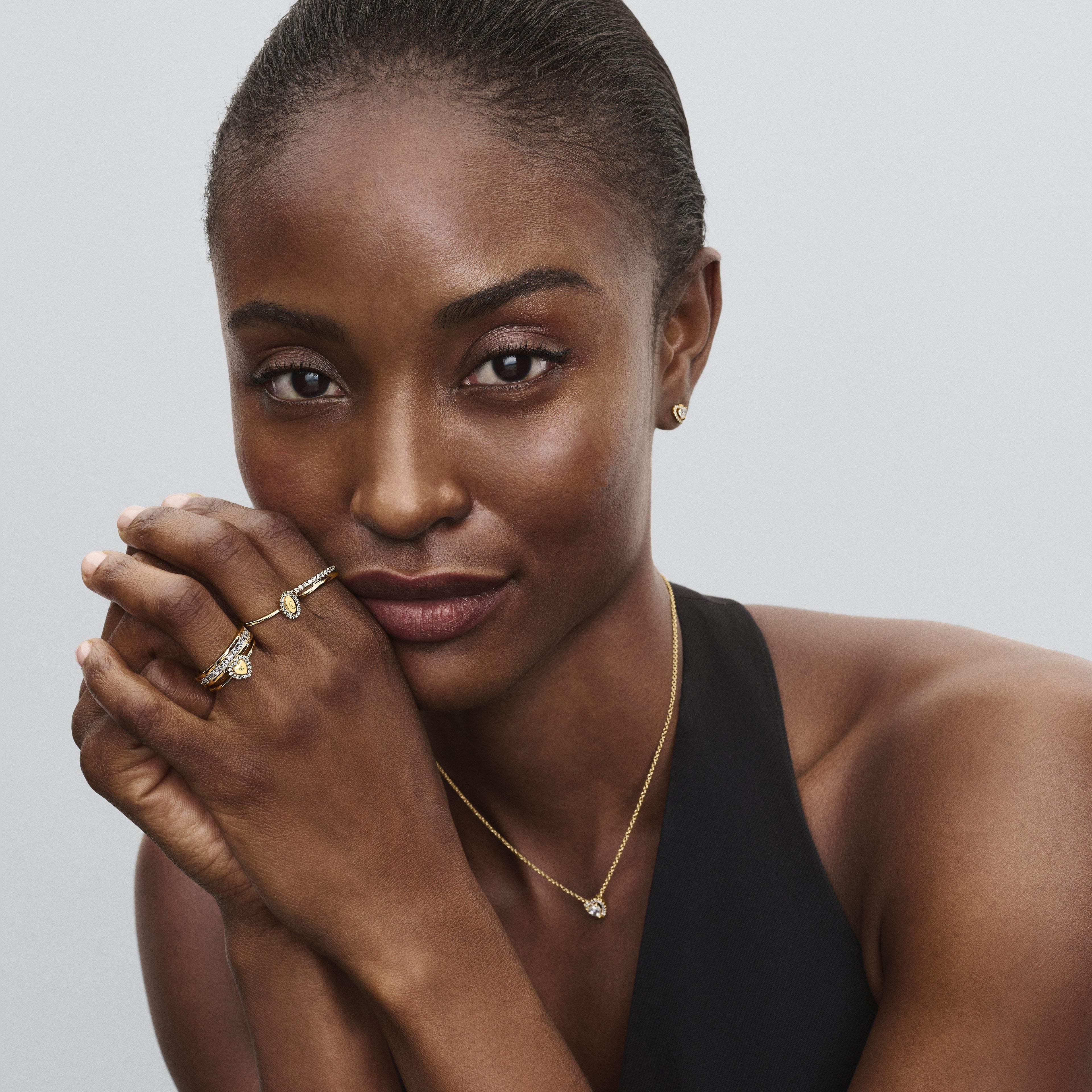 Engravable Heart Halo Ring